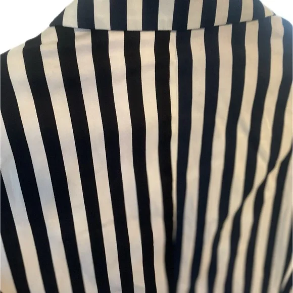 Women’s Navy Black and White Striped Jack Sheppard Blazer Size 6 - Picture 3 of 11